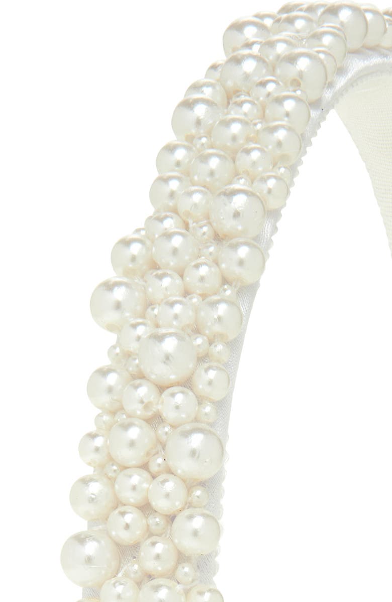 Jennifer Behr Bria Faux Pearl Headband, Alternate, color,