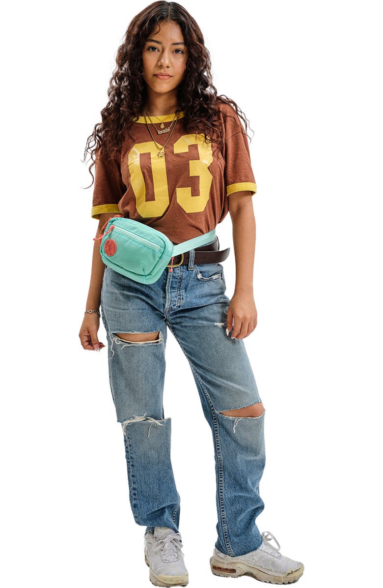 Baboon to the Moon Fannypack Mini 1.5L, Alternate, color, Aqua Drift