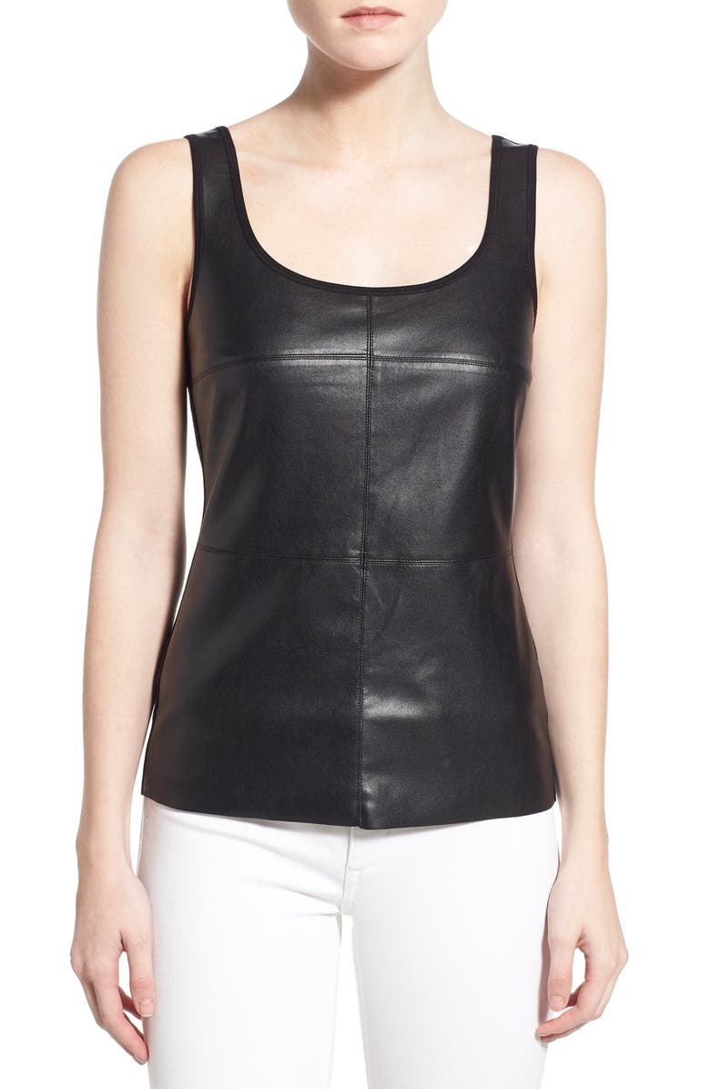 Bailey 44 'Fonda' Faux Leather Front Tank, Main, color, 
