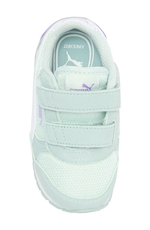 Puma Kids' St Runner V4 Mesh Sneaker In Peaceful Blue- White Mint