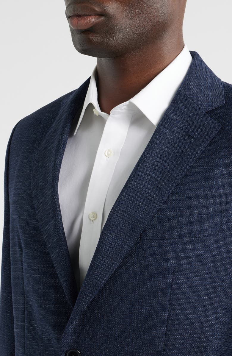 BOSS Hutson Crosshatch Virgin Wool Sport Coat, Alternate, color, Open Blue