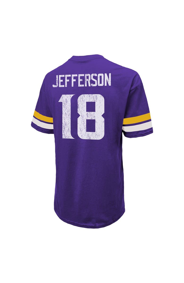 Majestic Threads Men's Majestic Threads Justin Jefferson Purple Minnesota Vikings Name & Number Oversize Fit T-Shirt, Alternate, color, Purple