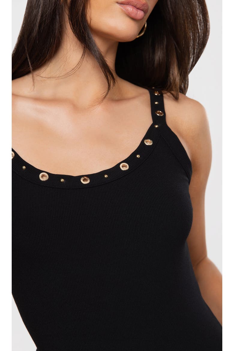 Iris Grommet Tank Top, Alternate, color, Black