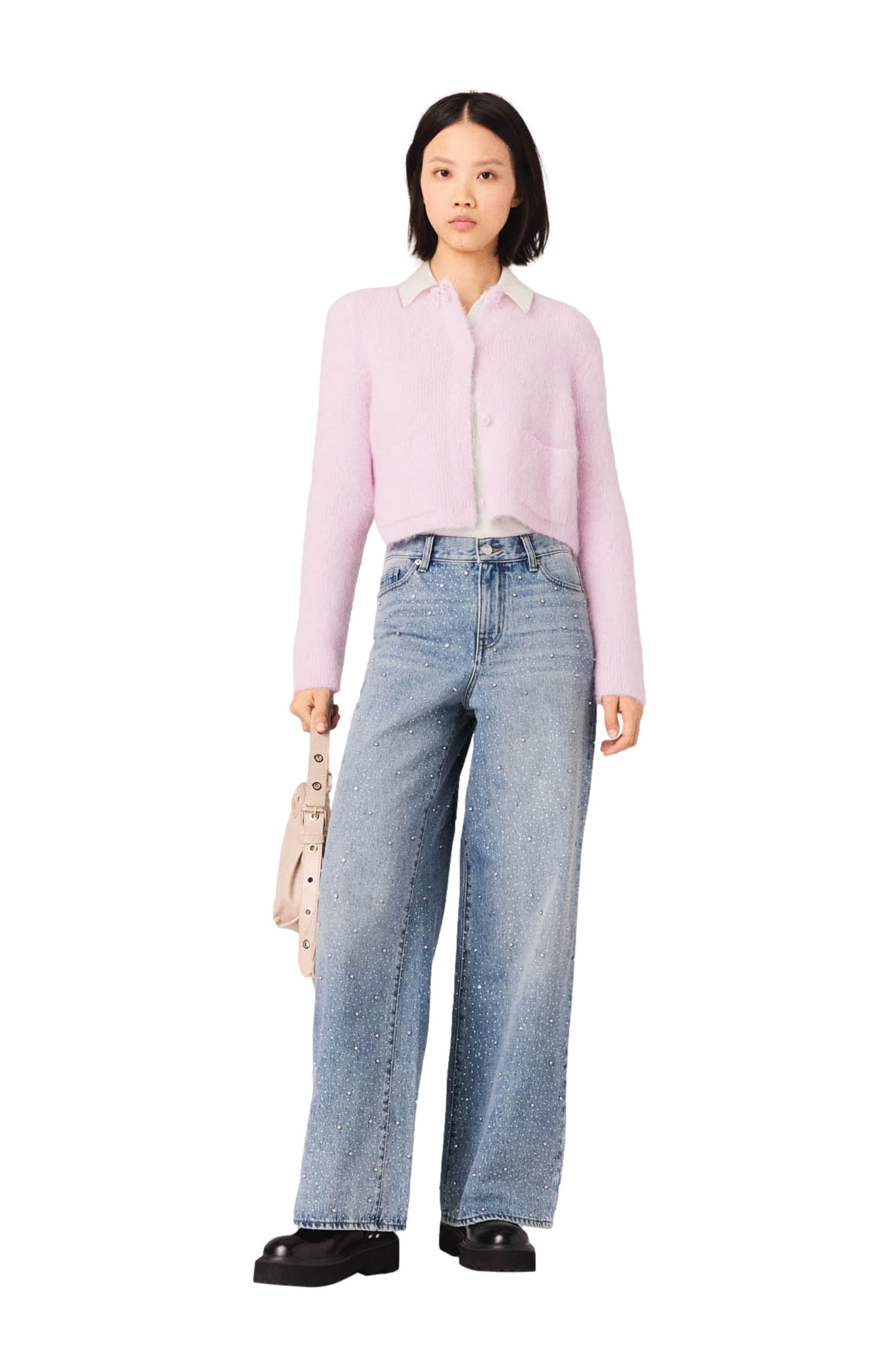 Jewelled bow cardigan - image 2