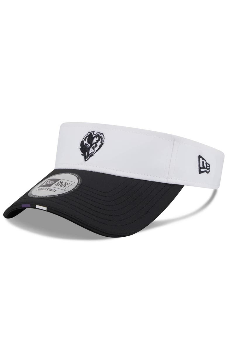 New Era Men's New Era White/Black Baltimore Ravens 2025 NFL Training Camp Adjustable Visor, Main, color, White