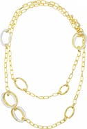 LA MENO Granduer Link Layered Necklace
