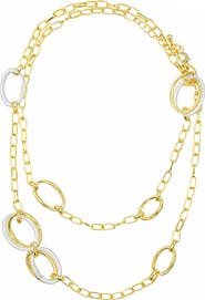 LA MENO Granduer Link Layered Necklace