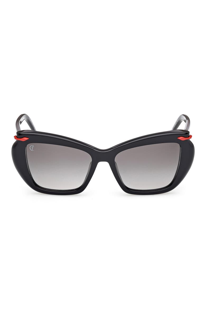 53mm Geometric Sunglasses, Main, color, BLACK GOLD / ZEISS SMOKE LENS
