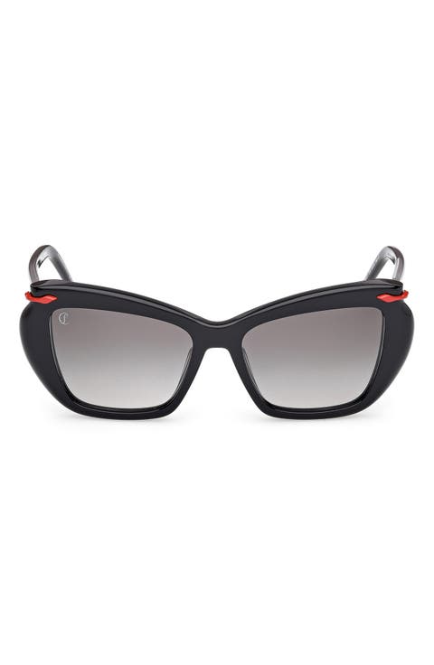 53mm Geometric Sunglasses