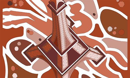 Longchamp Eiffel Tower Rider Silk Square Scarf In Orange