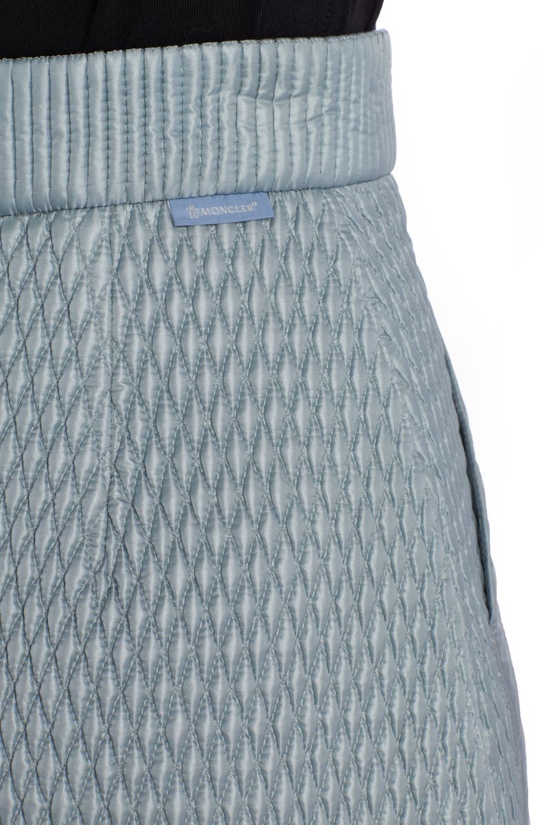 Moncler Leger Quilted Nylon Miniskirt, Alternate, color, 