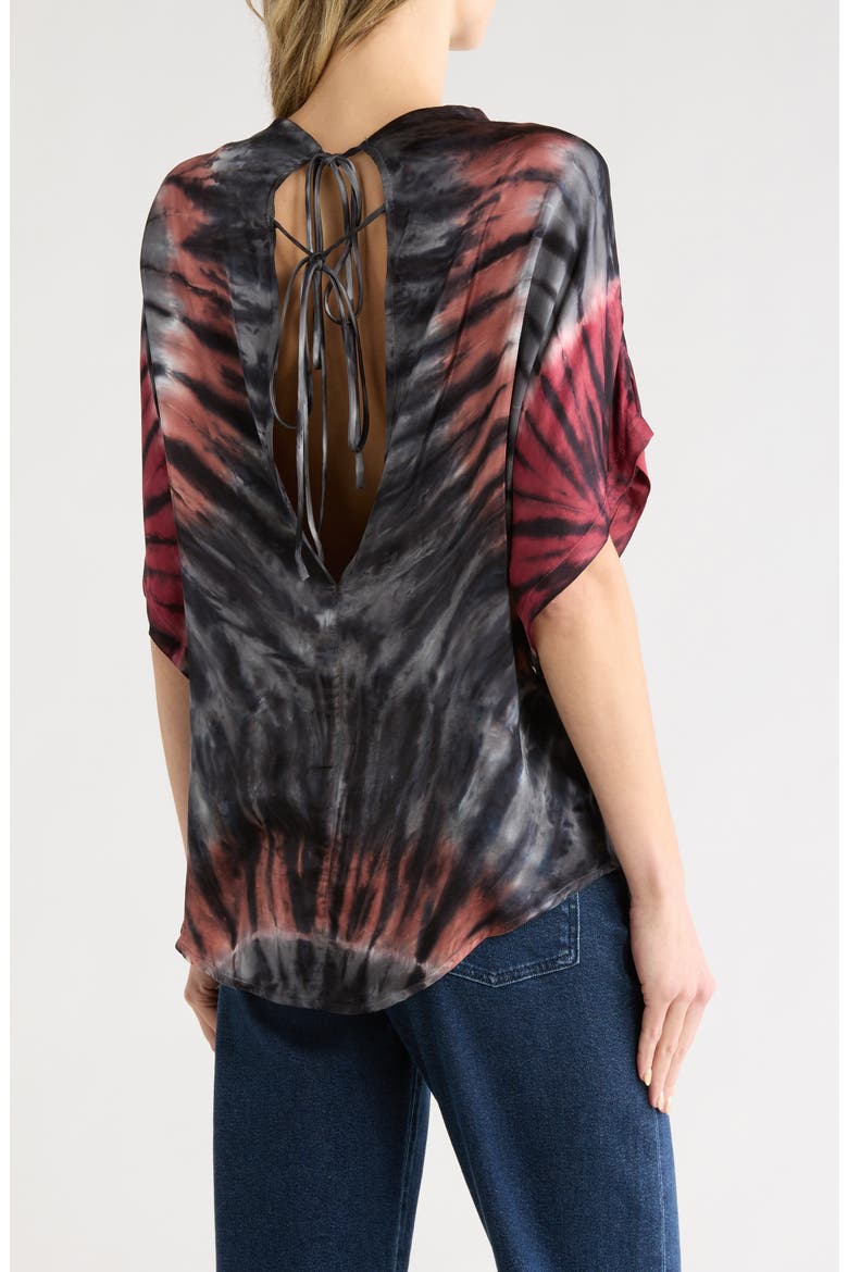 Jainy Oversize Top, Alternate, color, GARNET/ VENUS WASH