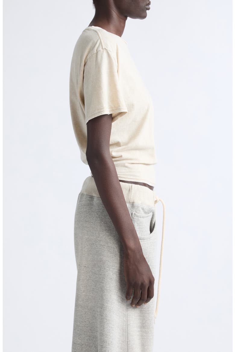 Tight Waist Cotton & Cashmere T-Shirt, Alternate, color, ACID KHAKI STONE