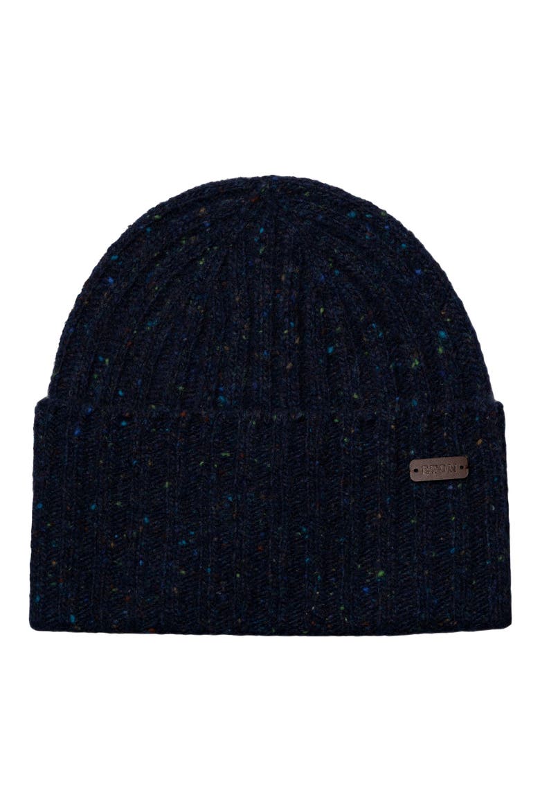 Donegal Wool Blend Beanie, Main, color, DARK BLUE