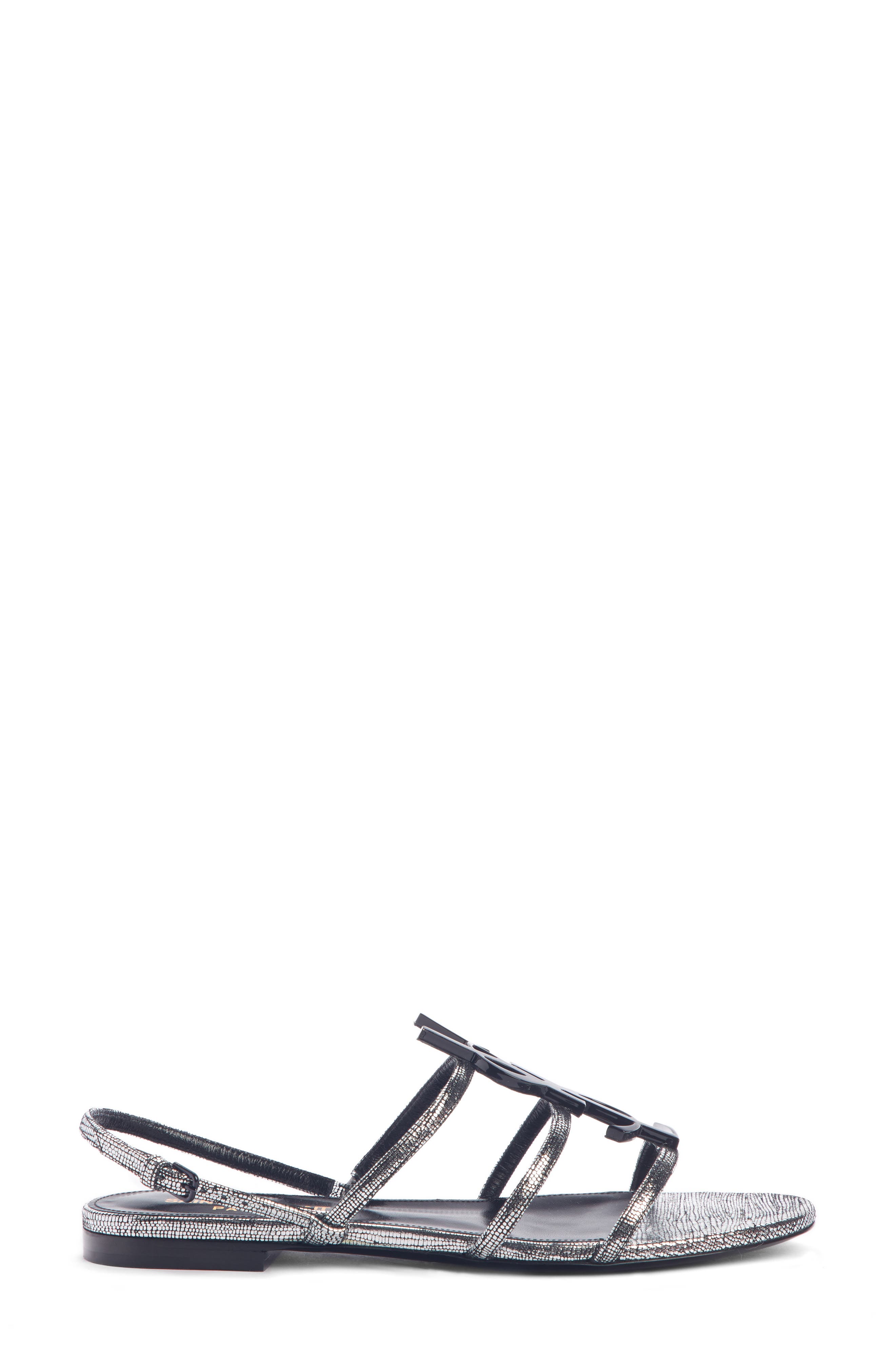 Saint Laurent Cassandra Logo Sandal, Alternate, color, 