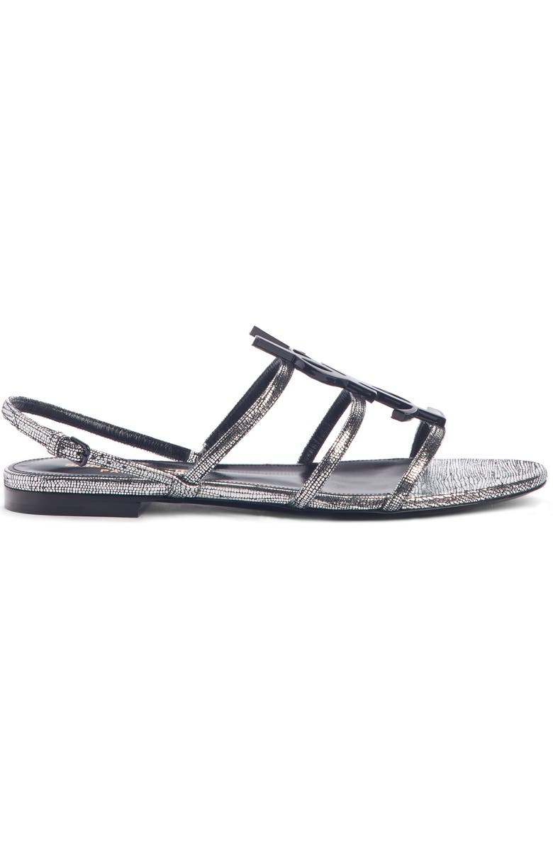 Saint Laurent Cassandra Logo Sandal, Alternate, color,
