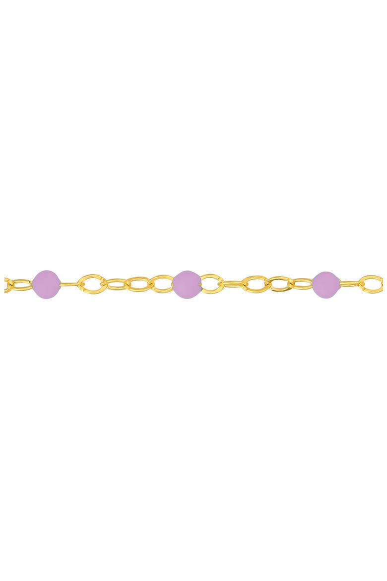 Enamel Station Chain Anklet, Alternate, color, VIOLET