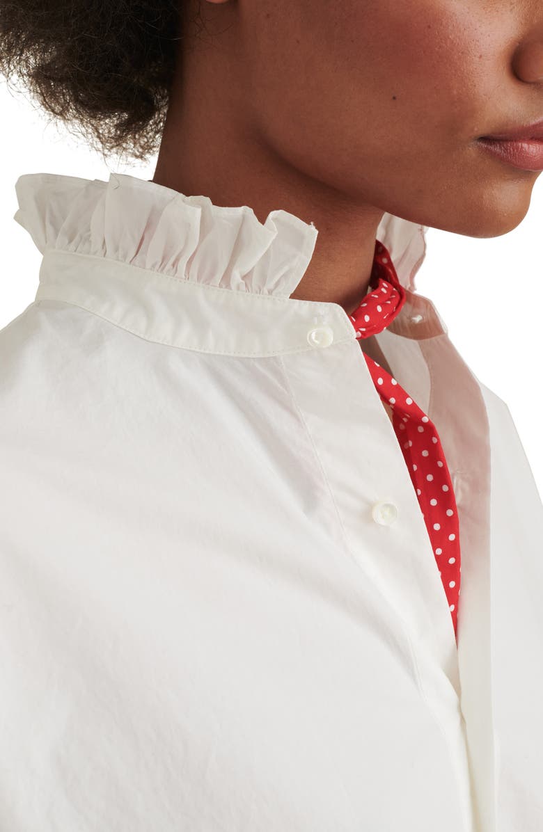 Alex Mill Ruffle Button-Up Shirt, Alternate, color,