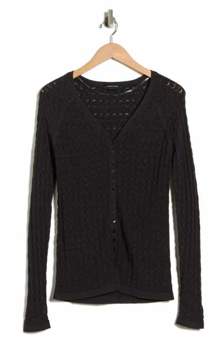 Sanctuary Pointelle Stitch Raglan Sleeve Cardigan