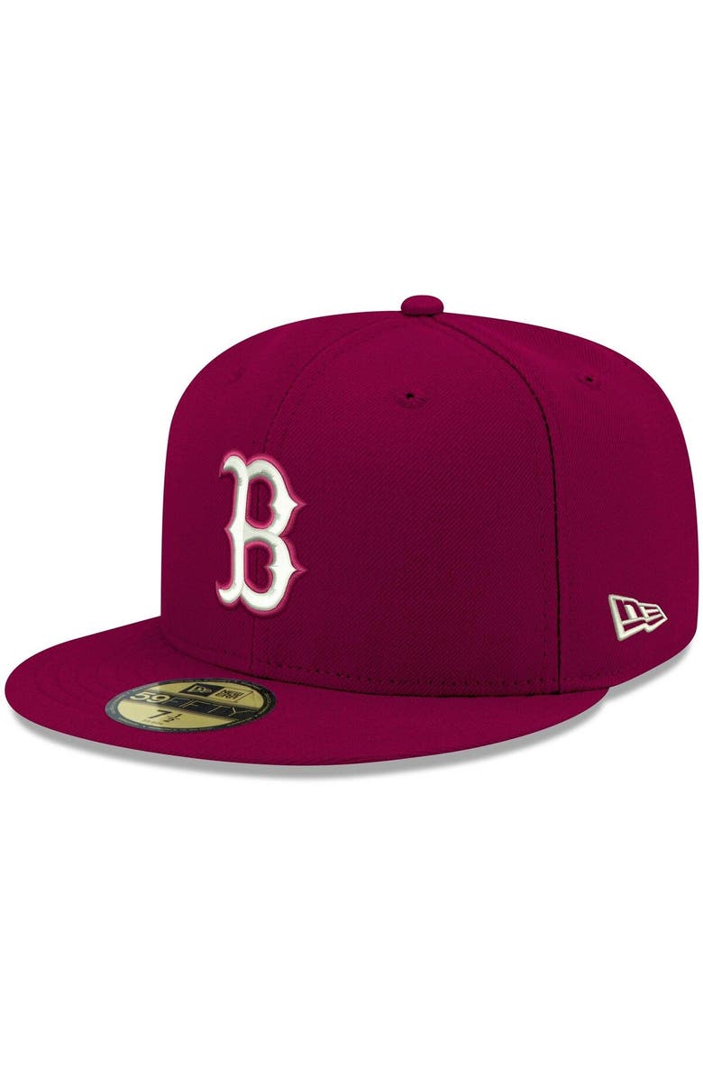 New Era Men's New Era Cardinal Boston Red Sox White Logo 59FIFTY Fitted Hat, Main, color, Cardinal