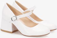 Kailee P Charlotte Patent Mary Jane Girls Block Heel