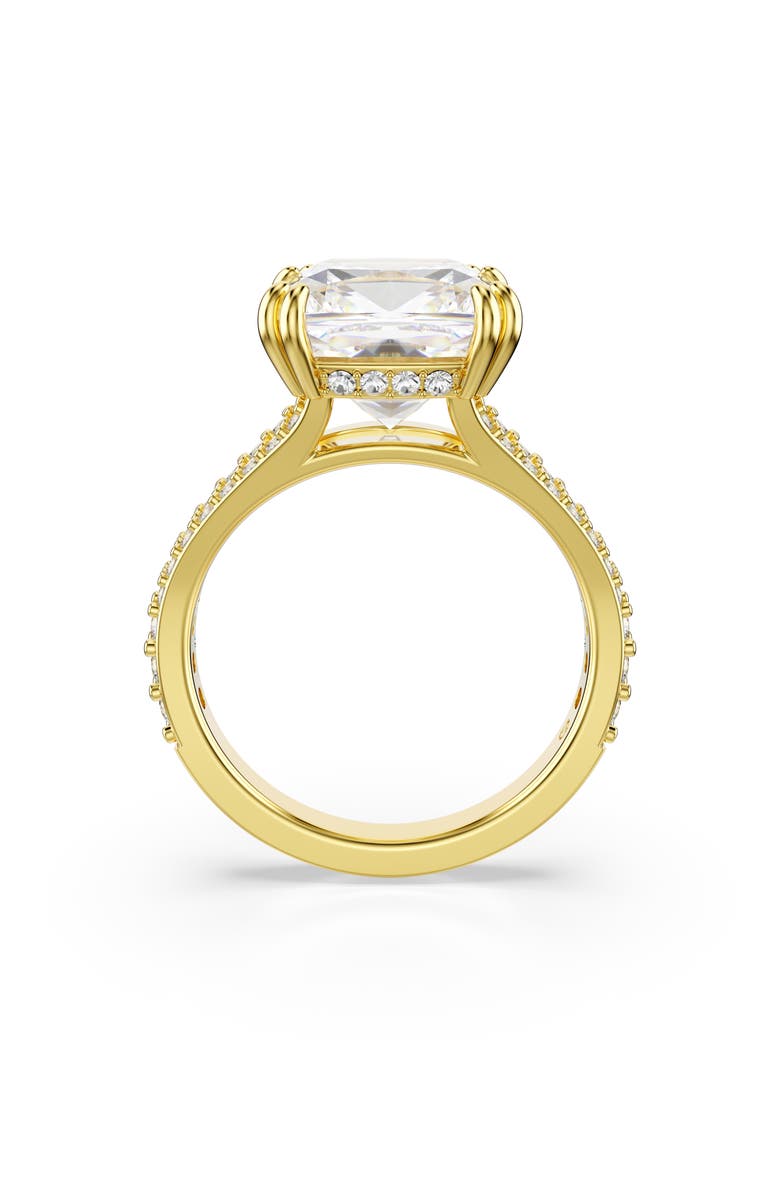 Swarovski Stilla Crystal Cocktail Ring, Alternate, color, White/ Gold