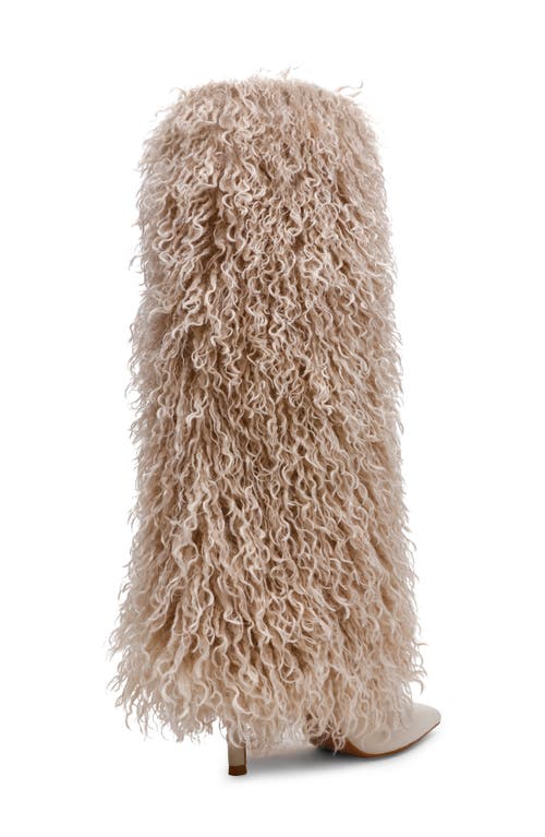 Steve Madden Icon Faux Fur Knee High Boot In Neutral