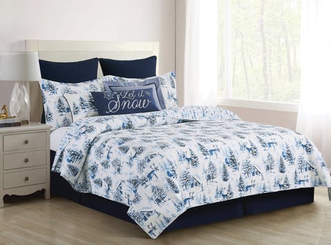 Frasier Cotton Quilt Set  - Reversible and Machine Washable