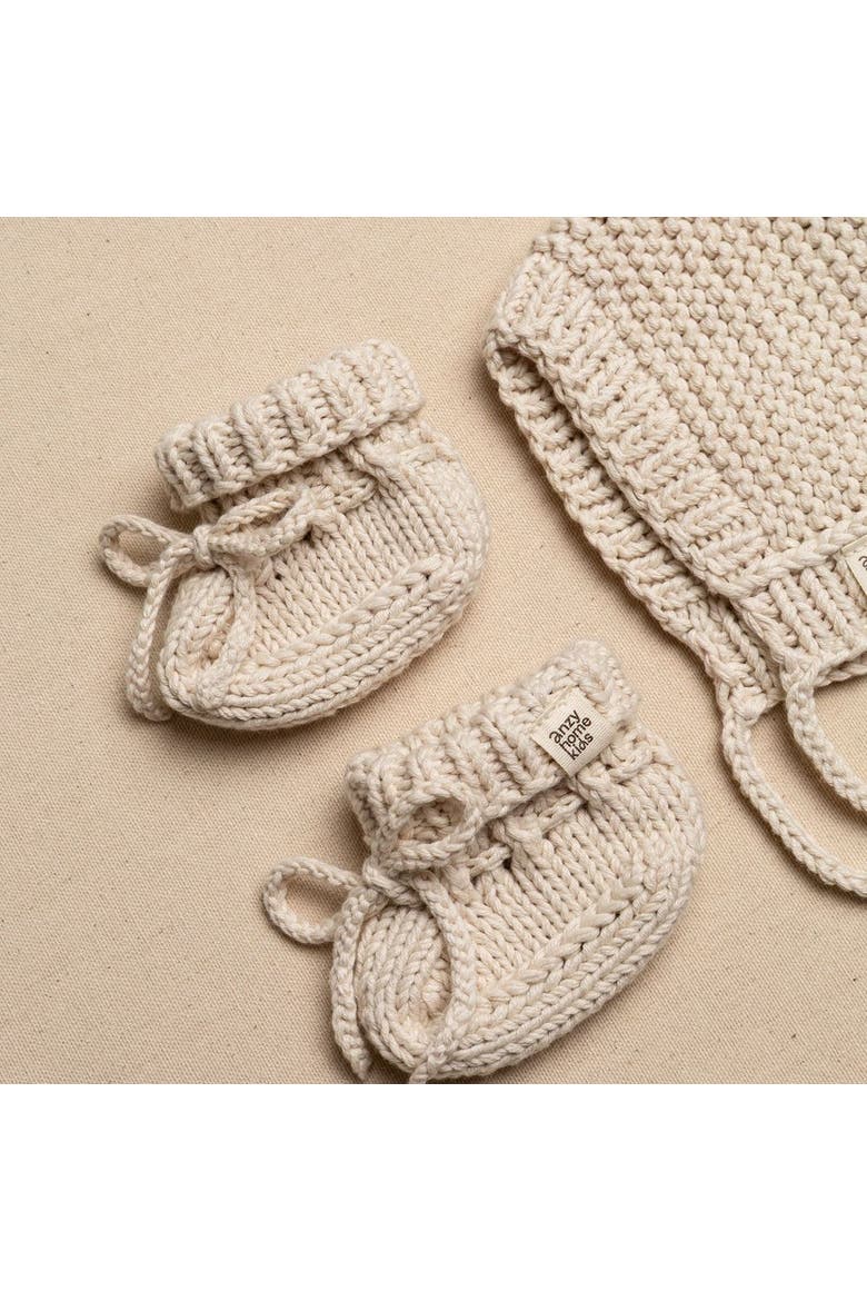 Bonnet & Booties Boho Set, Alternate, color, Ivory
