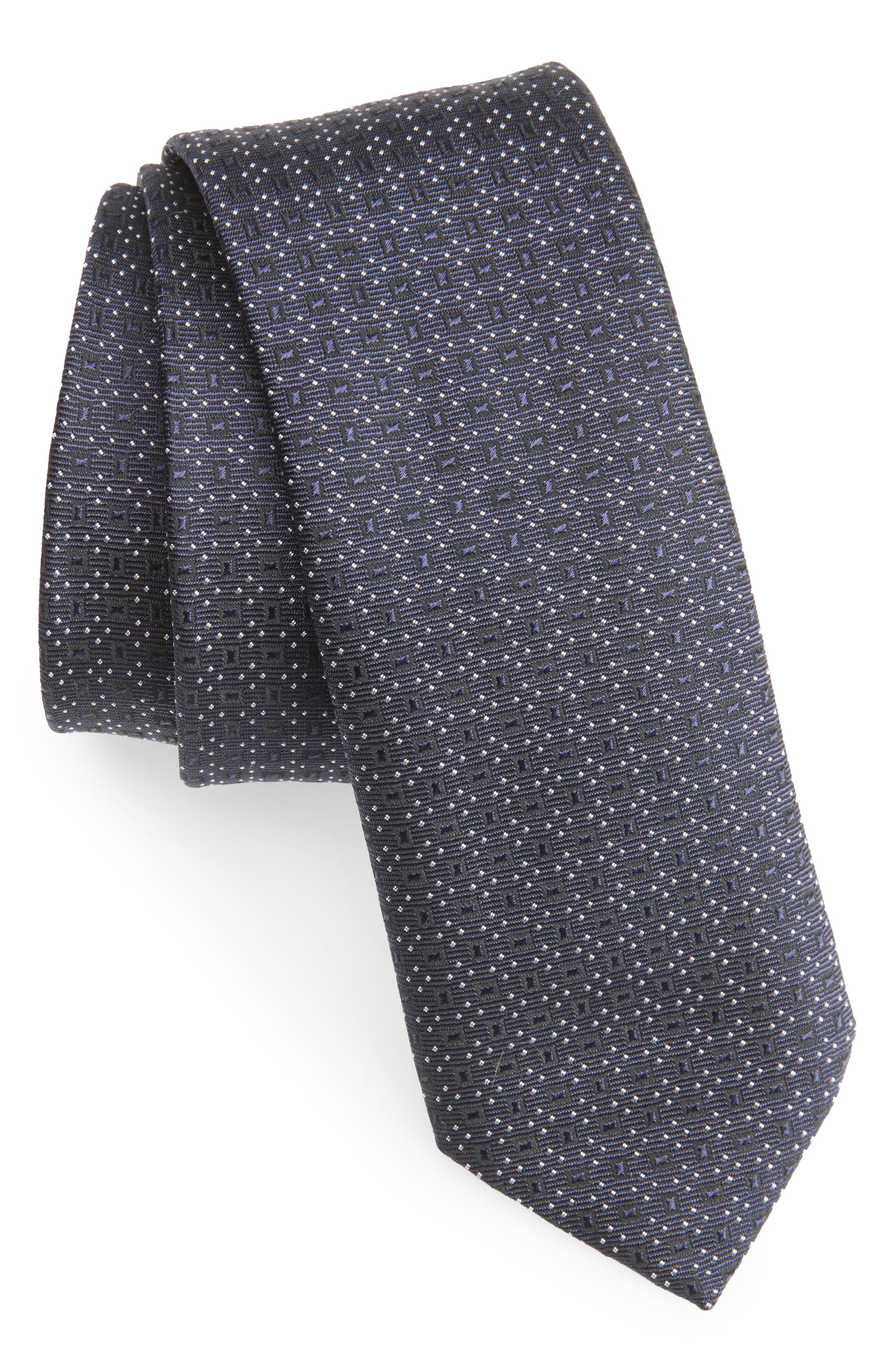BOSS Geometric Jacquard Tie