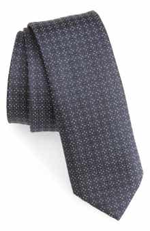 BOSS Geometric Jacquard Tie