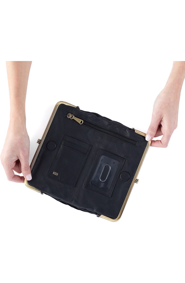 HOBO Lauren Leather Double Frame Clutch, Alternate, color,