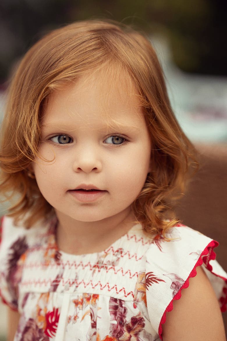 Floral Print Smocked Top and Bloomers Set, Alternate, color, Blue