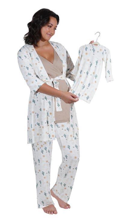 Analise During & After 5-Piece Maternity/Nursing Sleep Set for Mom & Baby