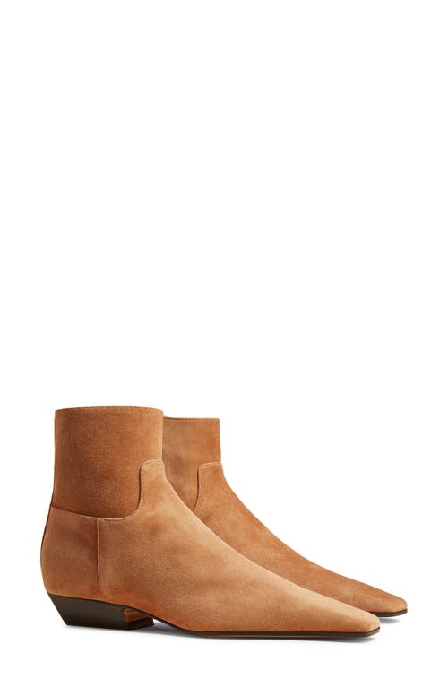 Shop Khaite Marfa Classic Flat Bootie In Camel