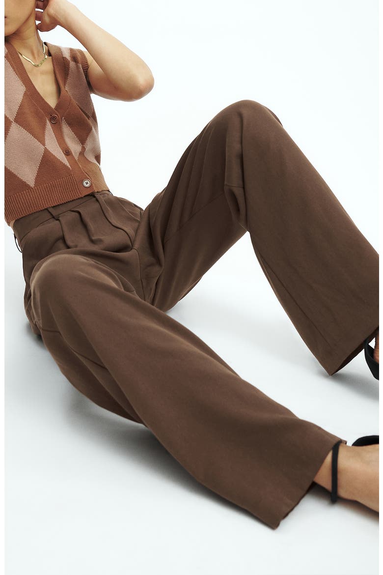 Mason High Waist Wide Leg Pants, Alternate, color, CAFE