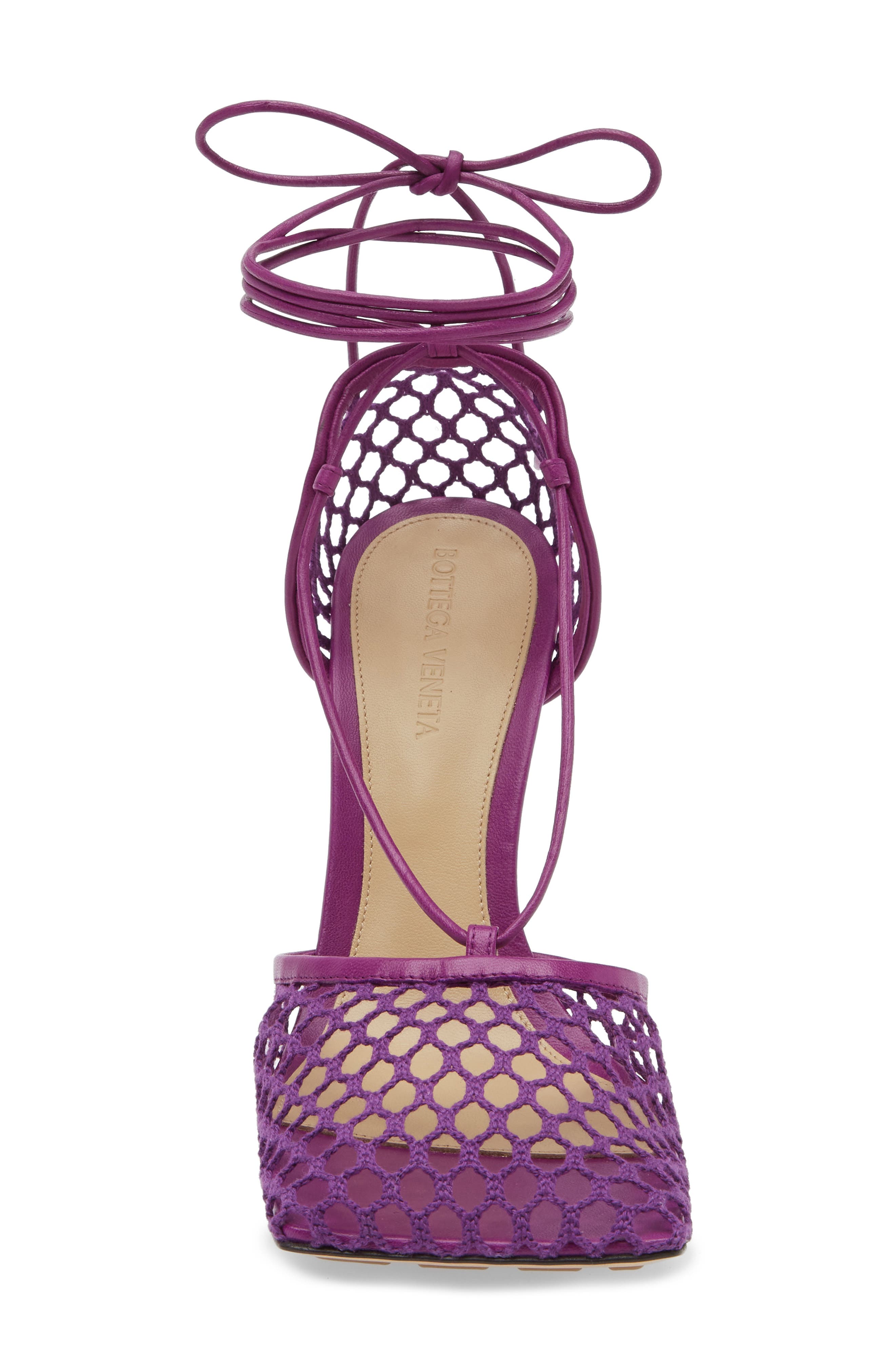 Bottega Veneta Stretch Lace-Up Sandal, Alternate, color, Venom