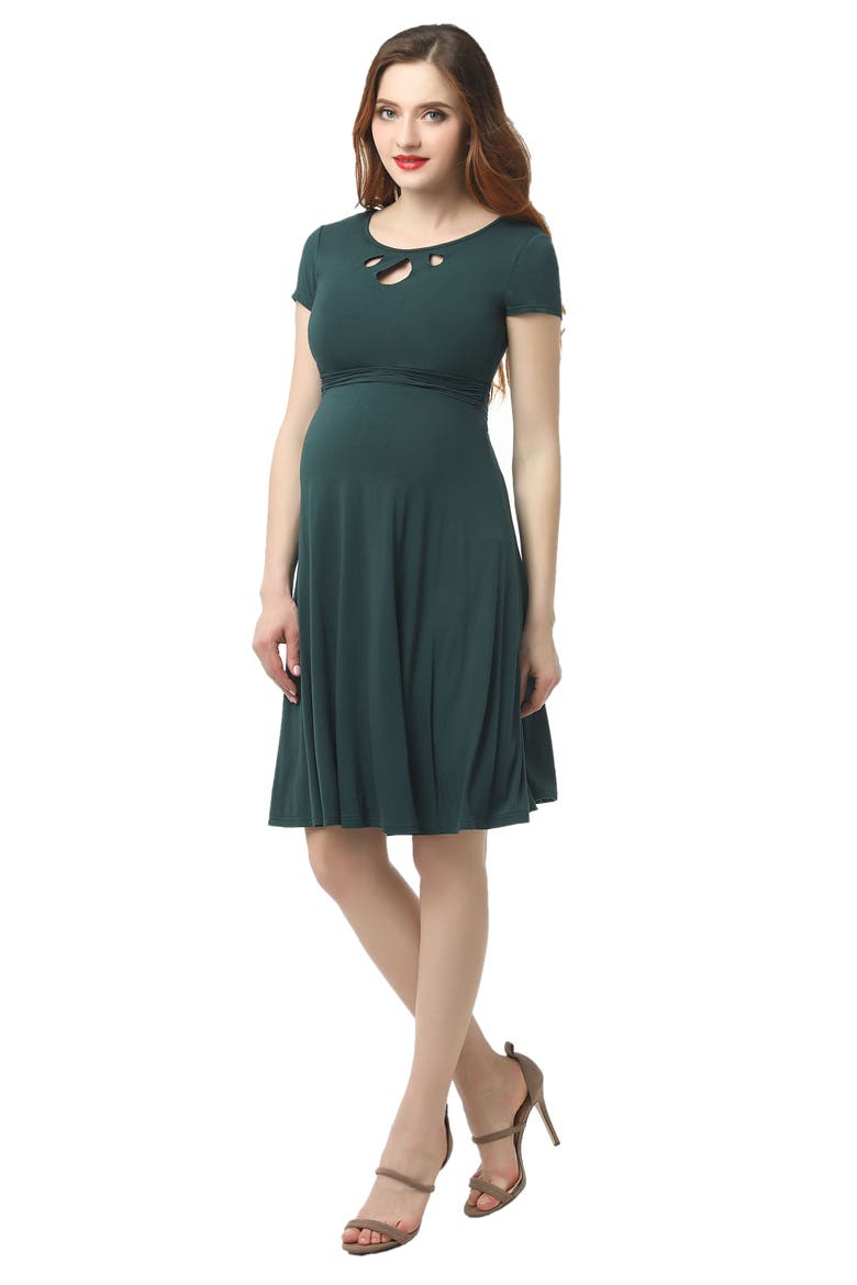 Karly Maternity Dress, Alternate, color, FORREST GREEN