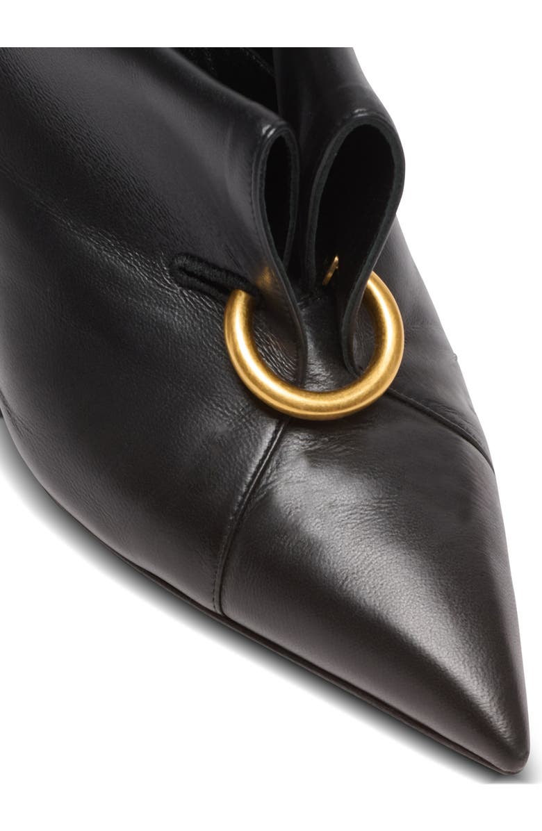 Balmain Lambskin leather mules with front piercing, Alternate, color, Black