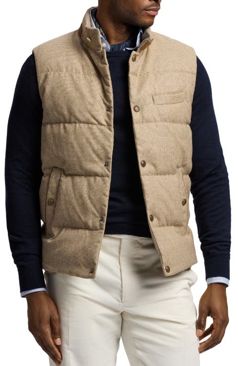 Whitwell Glen Plaid Wool, Silk & Cashmere 750-Fill-Power Down Puffer Vest