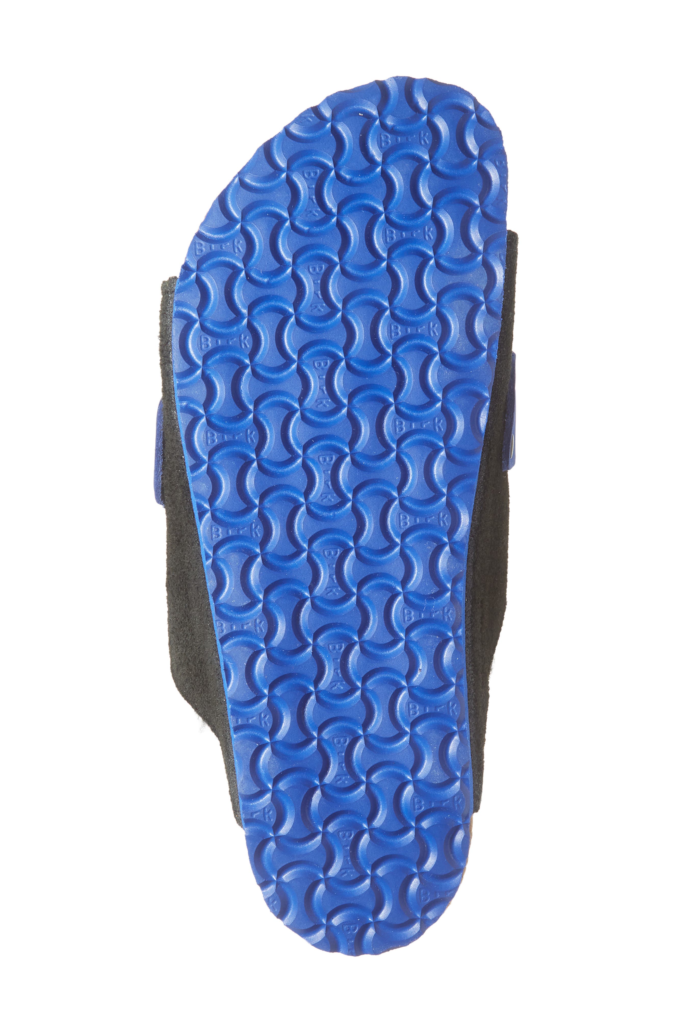 Birkenstock Kids' Kyoto Genuine Shearling Lined Slide Sandal, Alternate, color, Black