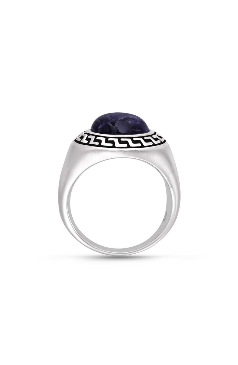 LuvMyJewelry Dark Blue Sodalite Sterling Silver Signet Men Ring, Alternate, color,