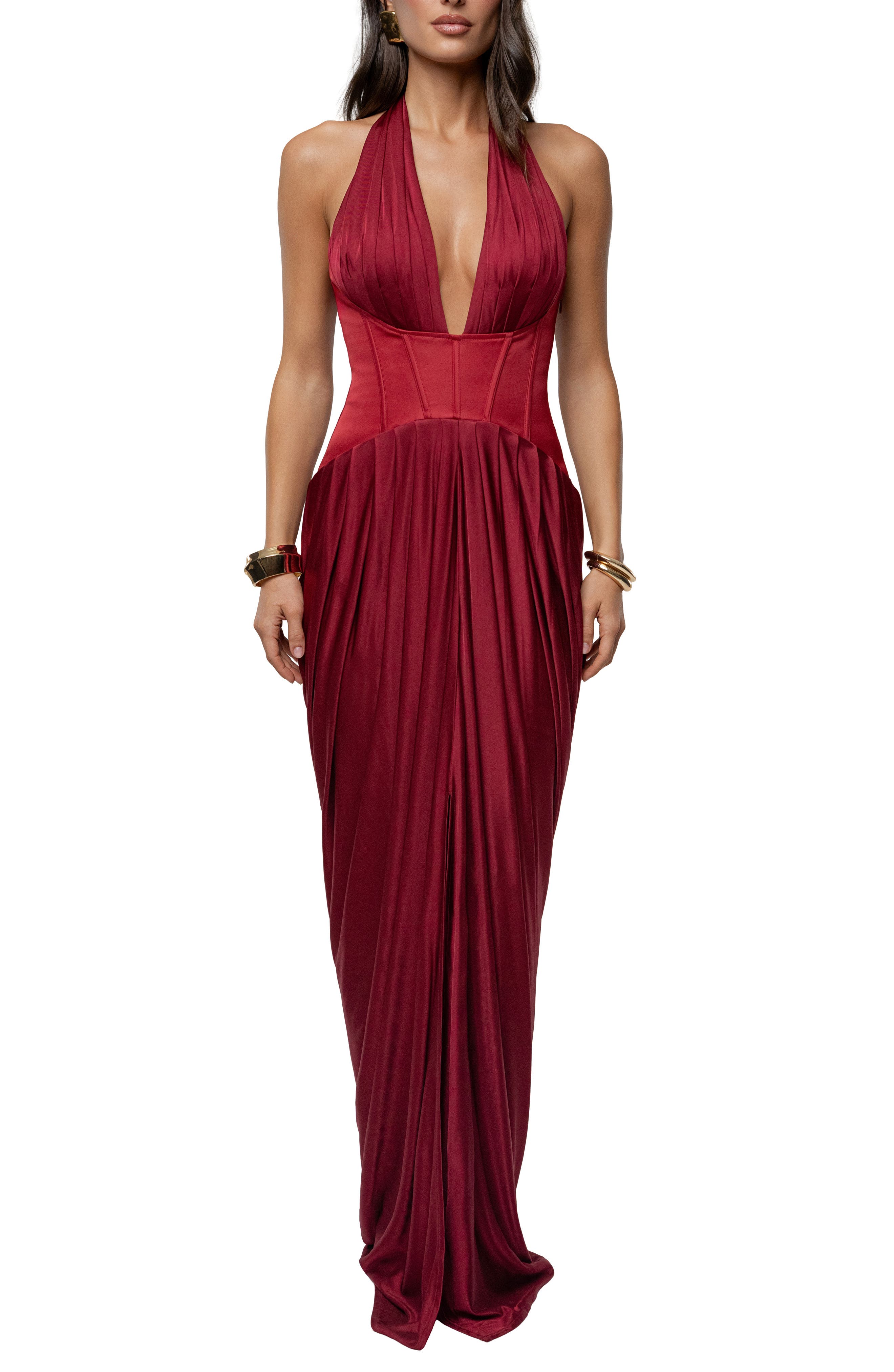 Drape & Destiny Halter Dress - image 5