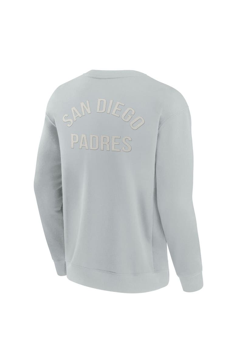 Fanatics Signature Unisex Fanatics Signature Gray San Diego Padres Super Soft Pullover Crew Sweatshirt, Alternate, color, Gray