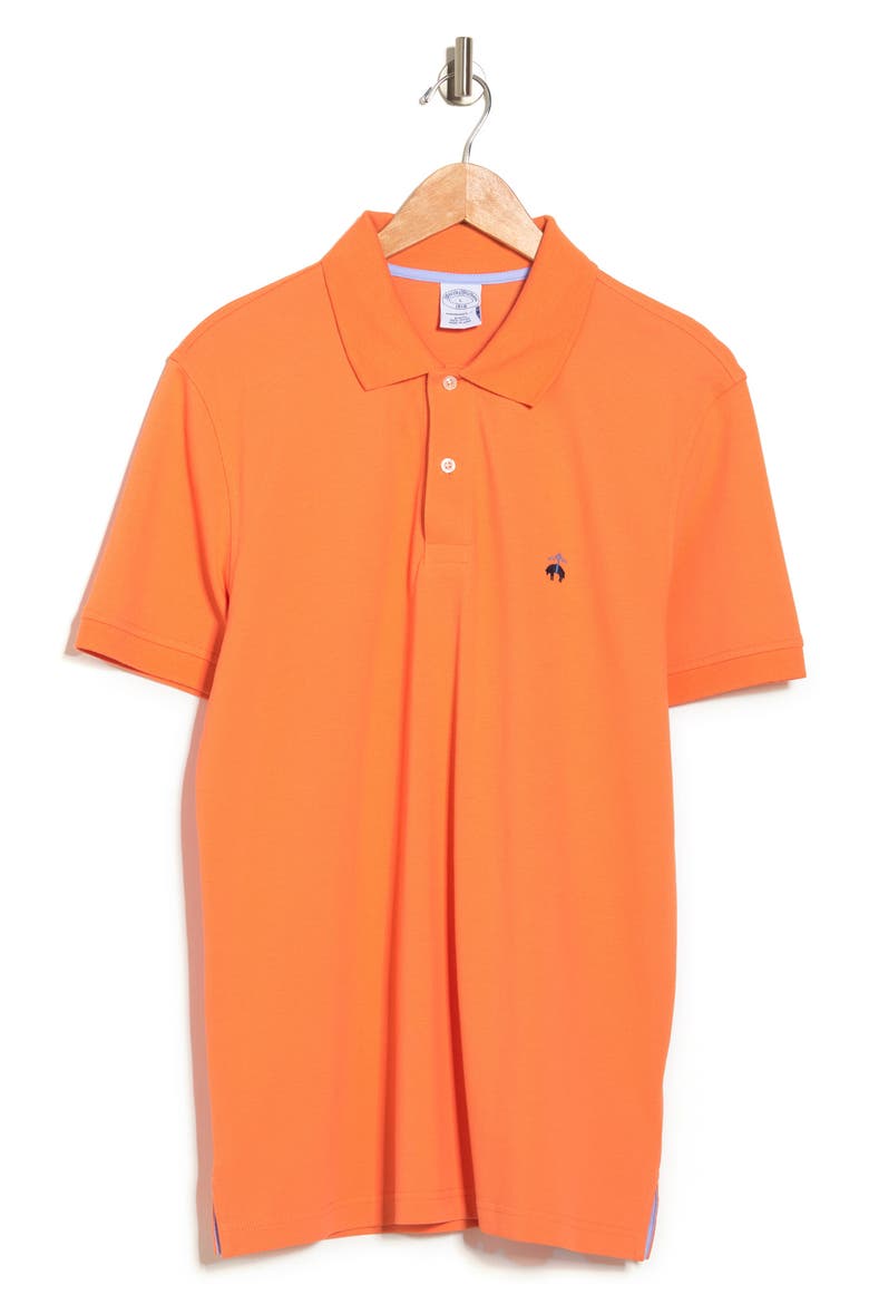 Pique Polo Shirt, Alternate, color, ORANGE