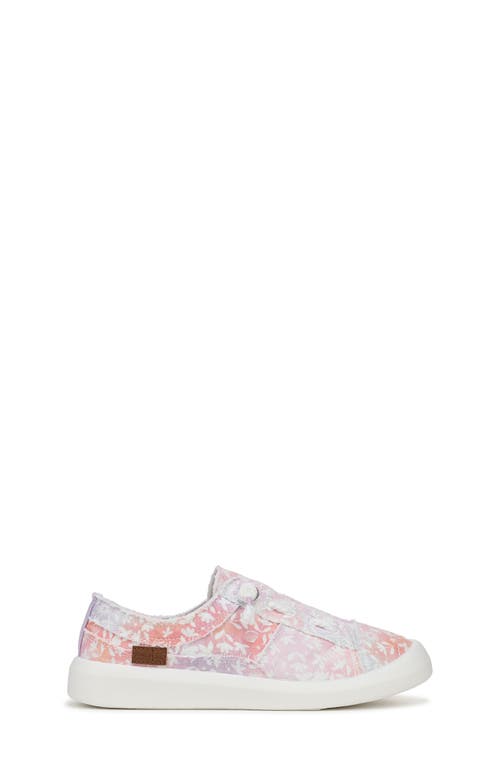 Shop Blowfish Malibu Kids' Beachside Slip-on Sneaker In White Multi Twill Fabric