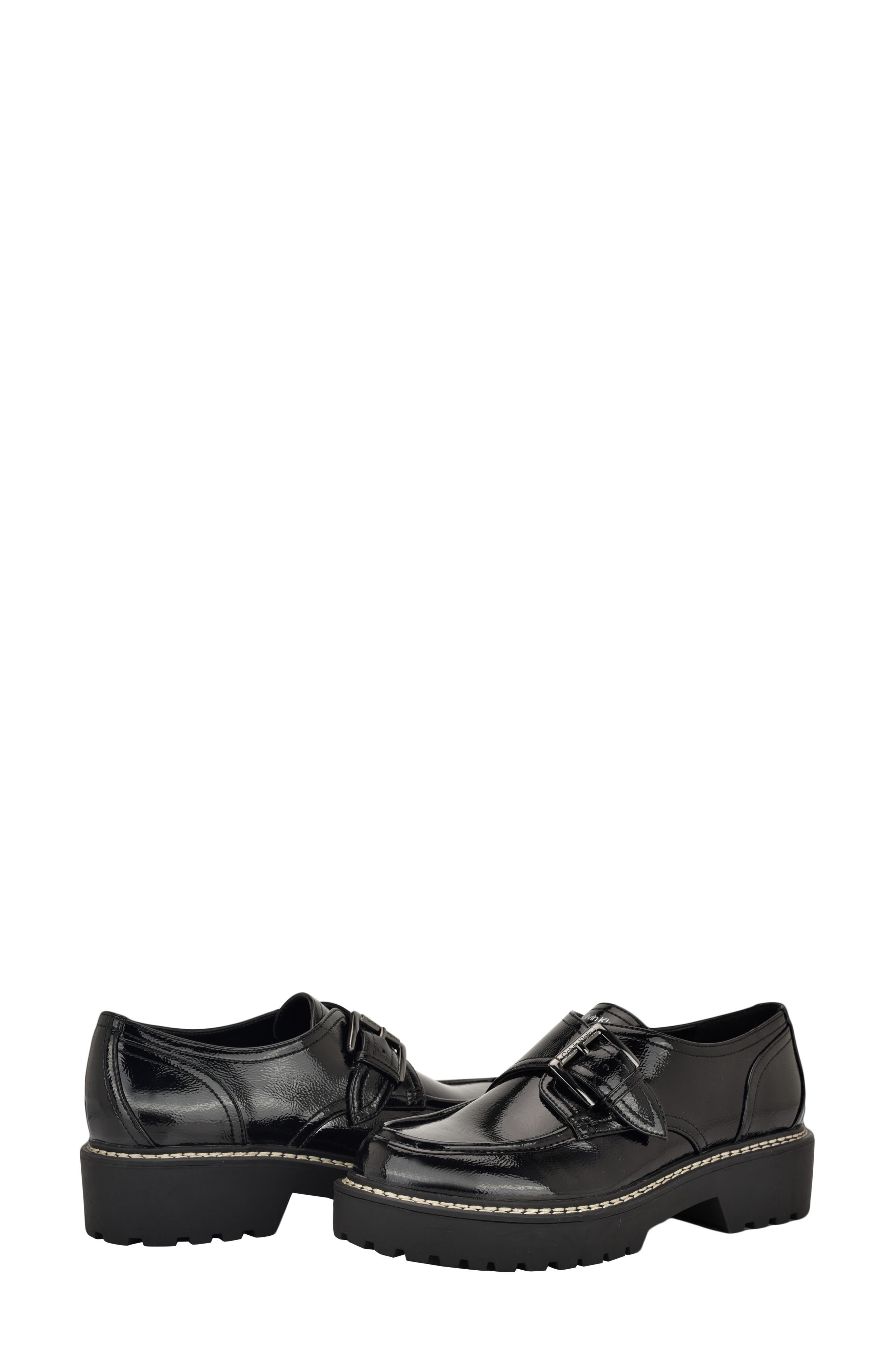 Saundee Monk Strap Shoe, Alternate, color, BLACK PATENT