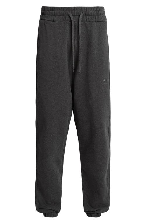 Allsaints Underground Cotton Sweatpants In Gravestone Grey Marl