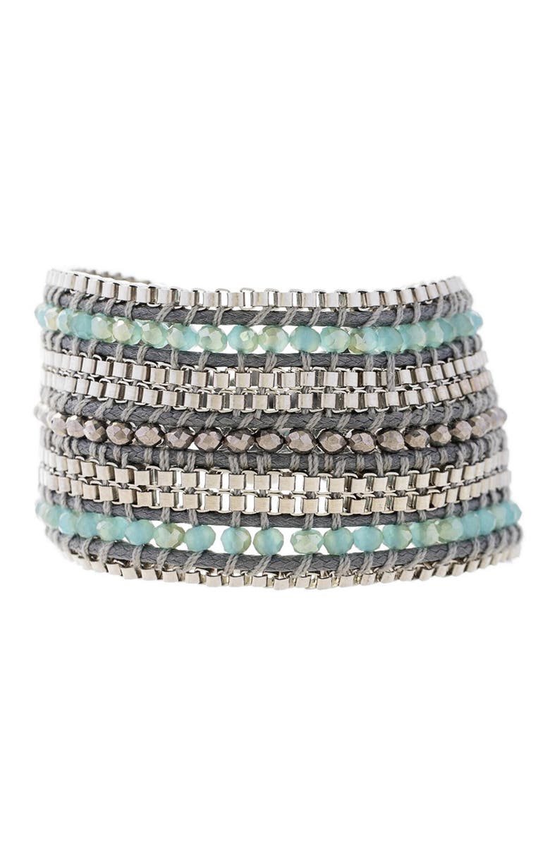 SAACHI Beaded Cuff Bracelet, Main, color, 