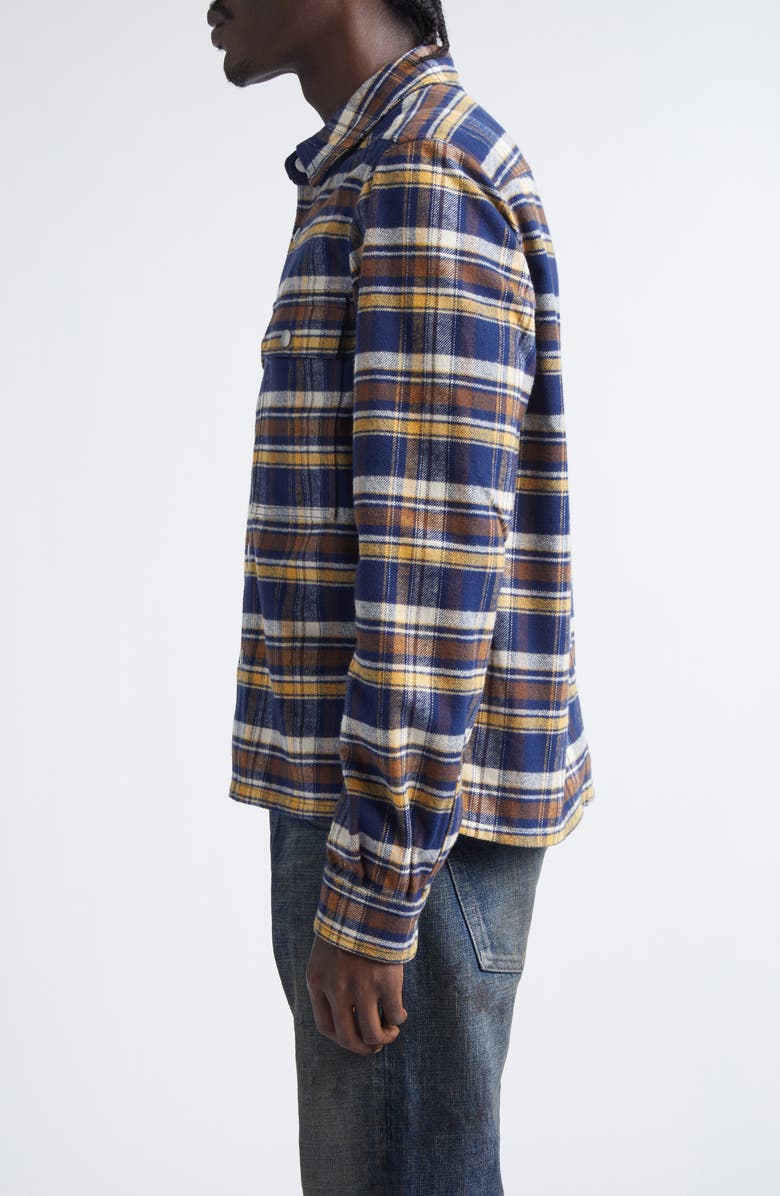 Rick Owens DRKSHDW Plaid Crop Overshirt, Alternate, color, Gasoline Plaid